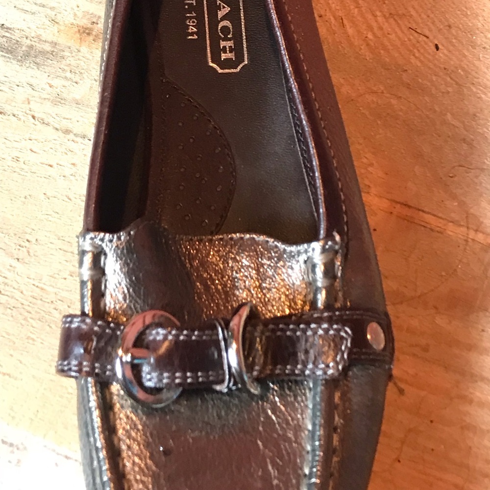 • Vintage Pewter COACH Loafers • - Picture 4 of 6